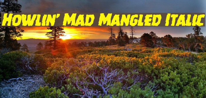 Howlin' Mad Mangled Italic Example 1