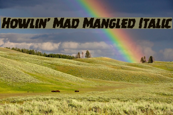 Howlin' Mad Mangled Italic Example 2