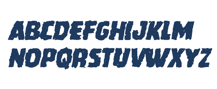 Howlin' Mad Mangled Italic Lowercase