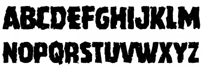 Howlin' Mad Mangled Schriftart Groß