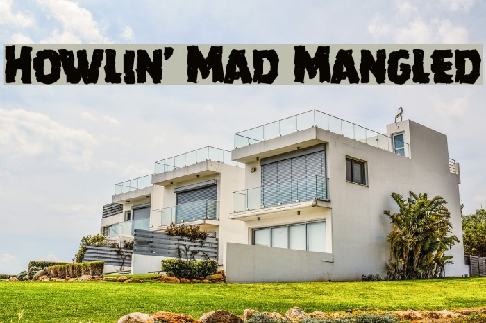 Howlin' Mad Mangled Font examples