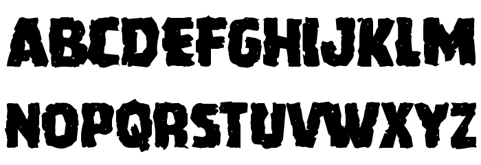 Howlin' Mad Mangled Font LOWERCASE