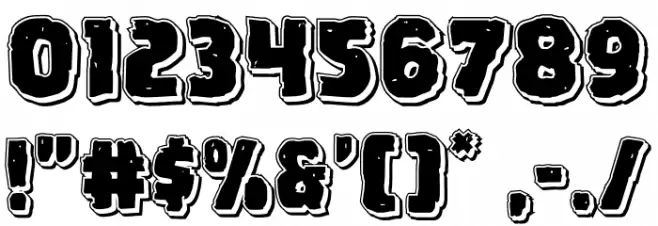Howlin' Mad Punch Font OTHER CHARS