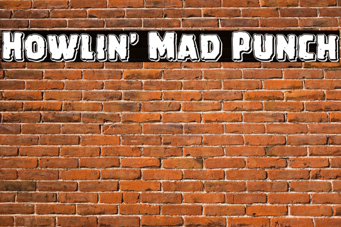 Howlin' Mad Punch Font examples