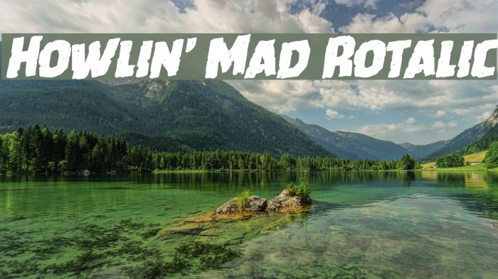Howlin' Mad Rotalic Font examples