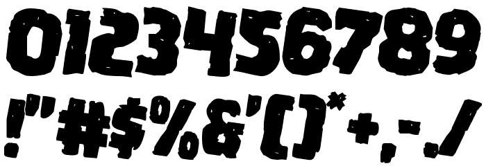Howlin' Mad Rotated 2 Font OTHER CHARS