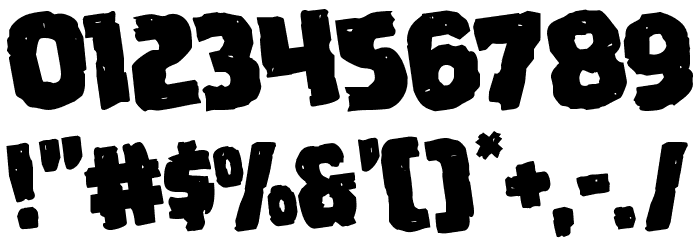 Howlin' Mad Rotated Font OTHER CHARS