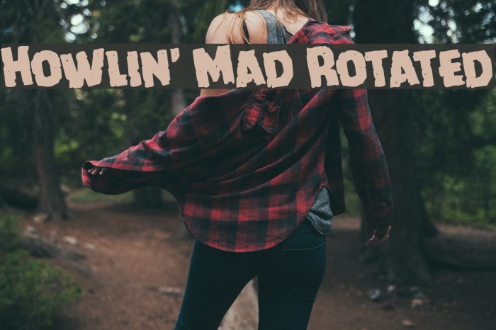 Howlin' Mad Rotated Font examples