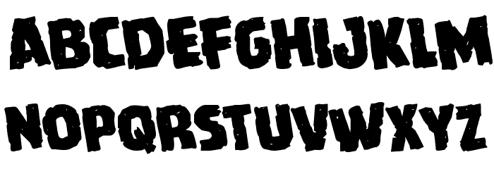 Howlin' Mad Rotated Font LOWERCASE