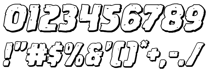 Howlin' Mad Shadow Italic Font OTHER CHARS