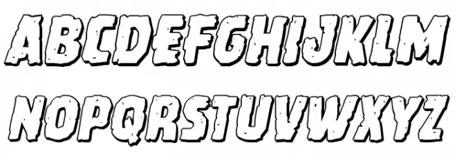 Howlin' Mad Shadow Italic Schriftart Groß