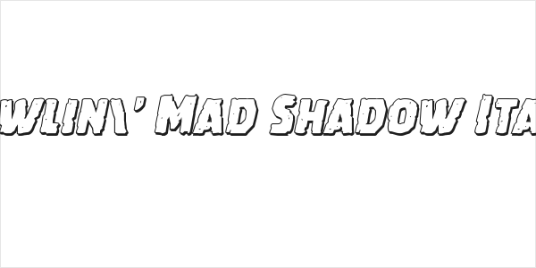 Howlin' Mad Shadow Italic Logo
