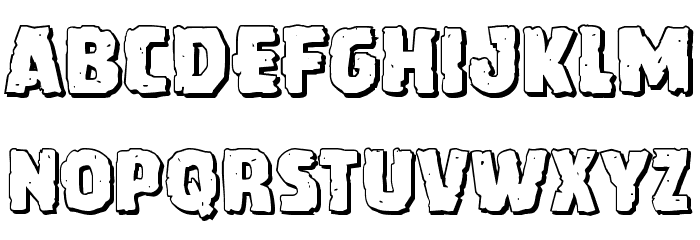 Howlin' Mad Shadow Font LOWERCASE