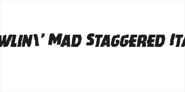 Howlin' Mad Staggered Italic Logo