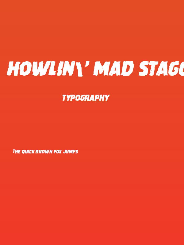 Howlin' Mad Staggered Italic Poster