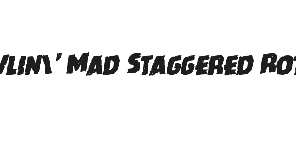 Howlin' Mad Staggered Rotalic Logo