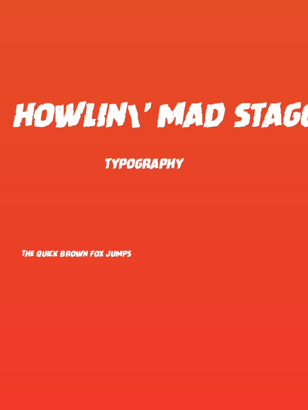 Howlin' Mad Staggered Rotalic Poster