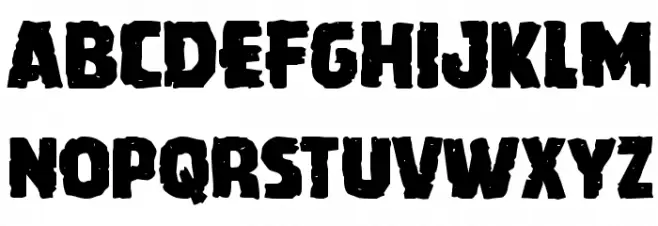 Howlin' Mad Staggered Font Litere mari