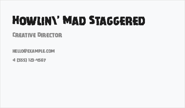 Howlin' Mad Staggered Business Card