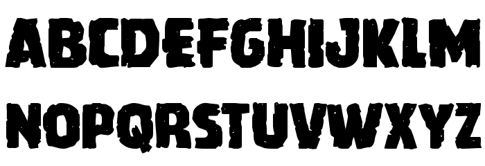 Howlin' Mad Staggered Font LOWERCASE