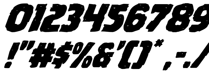 Howlin' Mad Super-Italic Font OTHER CHARS