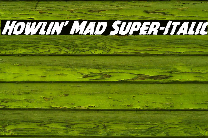 Howlin' Mad Super-Italic Font examples