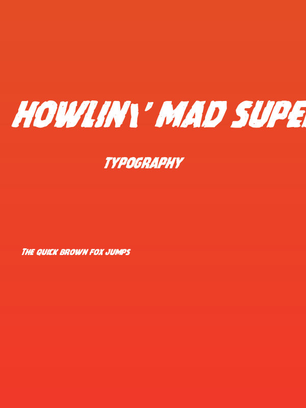 Howlin' Mad Super-Italic Poster