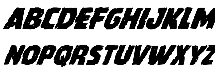 Howlin' Mad Super-Italic Font LOWERCASE