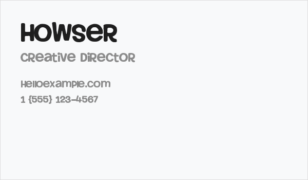 Howser Business Card