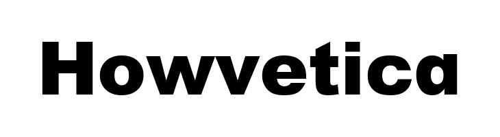 Howvetica  免费字体下载