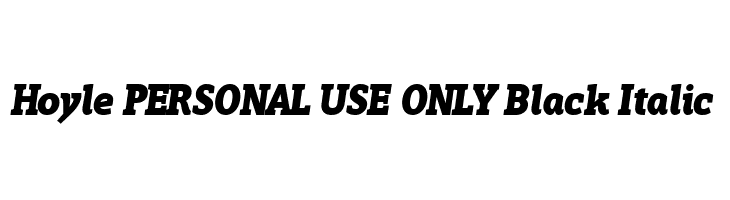 Hoyle PERSONAL USE ONLY Black Italic  Fuentes Gratis Descargar