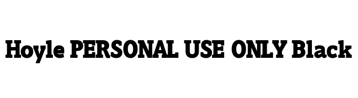 Hoyle PERSONAL USE ONLY Black  les polices de caractères gratuit tlcharger