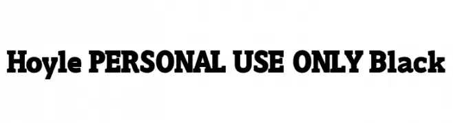 Hoyle PERSONAL USE ONLY Black  Descarca Fonturi Gratis