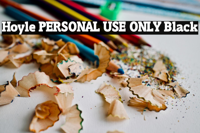 Hoyle PERSONAL USE ONLY Black Example 2
