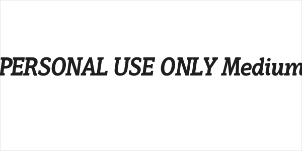 Hoyle PERSONAL USE ONLY Medium Italic Logo