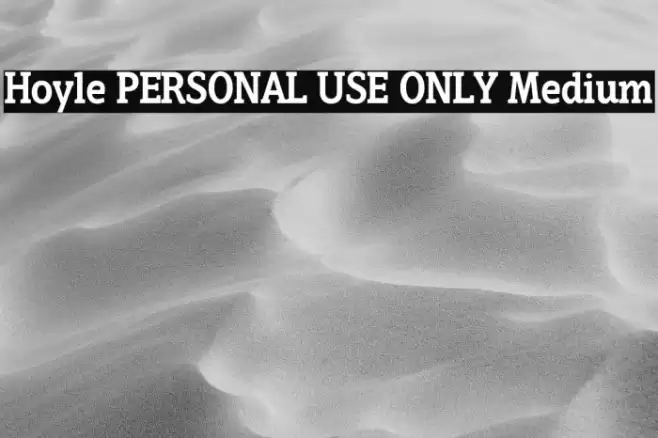 Hoyle PERSONAL USE ONLY Medium Font examples