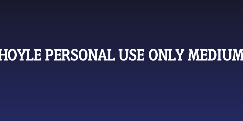 Hoyle PERSONAL USE ONLY Medium Social Header