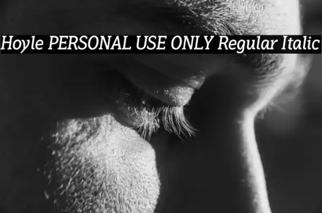 Hoyle PERSONAL USE ONLY Regular Italic Font examples