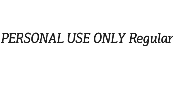 Hoyle PERSONAL USE ONLY Regular Italic Logo