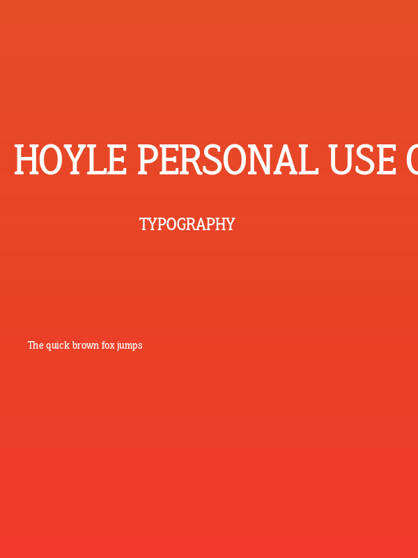 Hoyle PERSONAL USE ONLY Regular Poster
