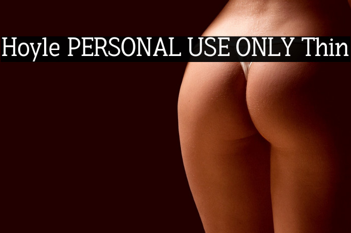 Hoyle PERSONAL USE ONLY Thin Example 2