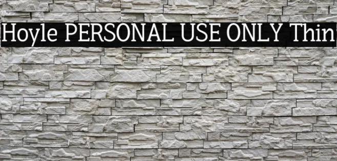 Hoyle PERSONAL USE ONLY Thin Example 3