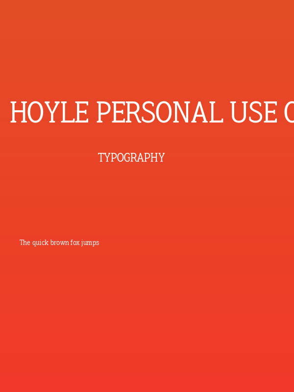 Hoyle PERSONAL USE ONLY Thin Poster
