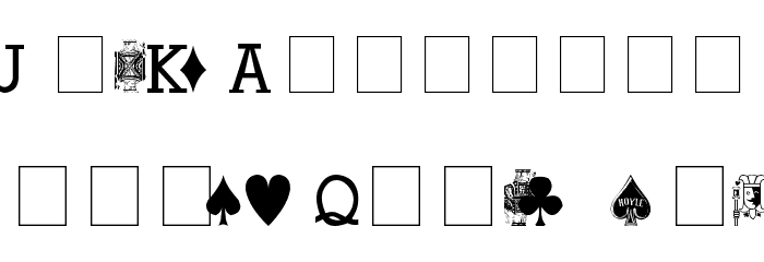 Hoyle Playing Cards Font LOWERCASE