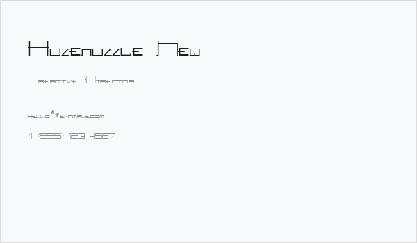 Hozenozzle New Business Card