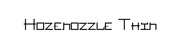 Hozenozzle Thin  नि: शुल्क फ़ॉन्ट्स डाउनलोड