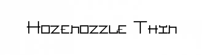 Hozenozzle Thin  Frei Schriftart Herunterladen