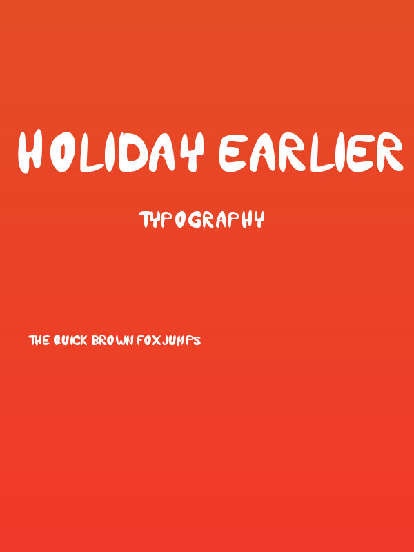 holiday earlier Poster