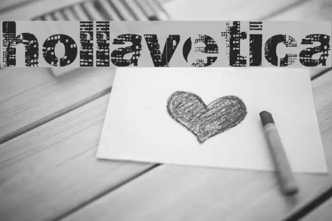 hollavetica Font examples