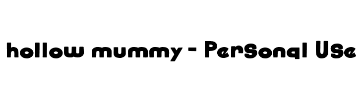 hollow mummy - Personal Use  免费字体下载